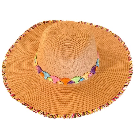 Kids Straw Summer Beach Hat - Picture 2 of 5